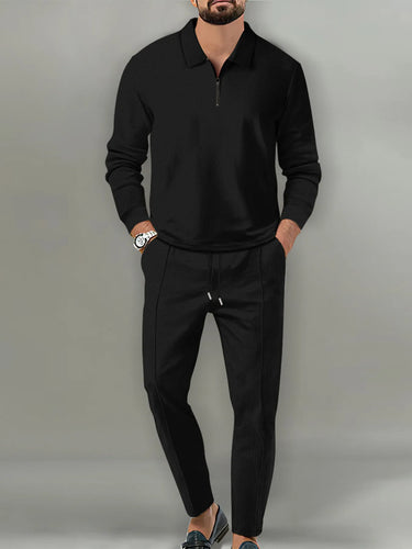 Ensemble T-shirt manches longues et pantalon grande taille pour homme