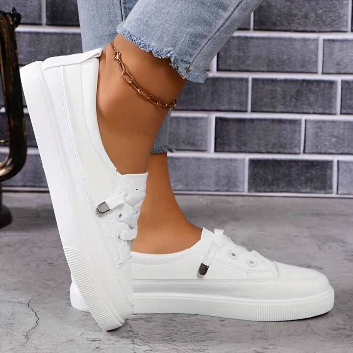 Damen Schnürung Orthopädische Flache Schuhe