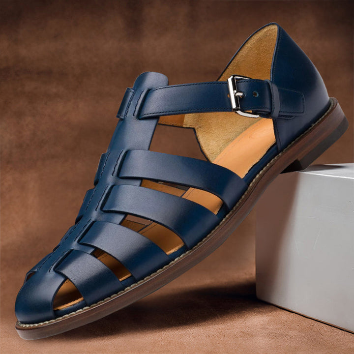 Ledersandalen mit Verstellbarer Schnalle für Herren