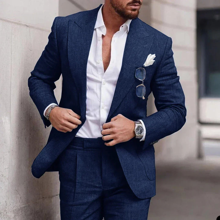 Einfacher Business Blazer und Hose Satz für Herren