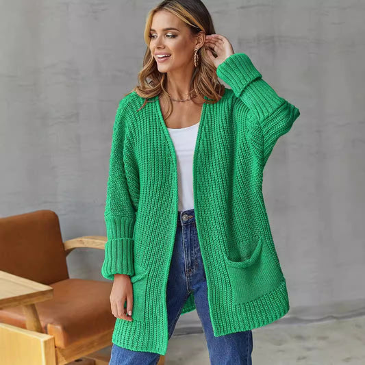 Damen Strickjacke mit strukturiertem Design und praktischen Taschen Merchesia