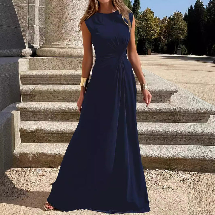 Damen Maxikleid mit Elegantem Knoten-Detail und Fließendem Schnitt