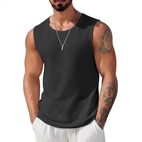 Herren Sportliches Tanktop mit atmungsaktiver Wabenstruktur