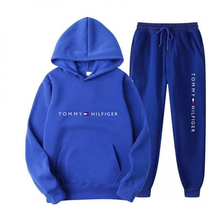 Survêtement molletonné pour femme avec pull à capuche confortable et pantalon de jogging décontracté