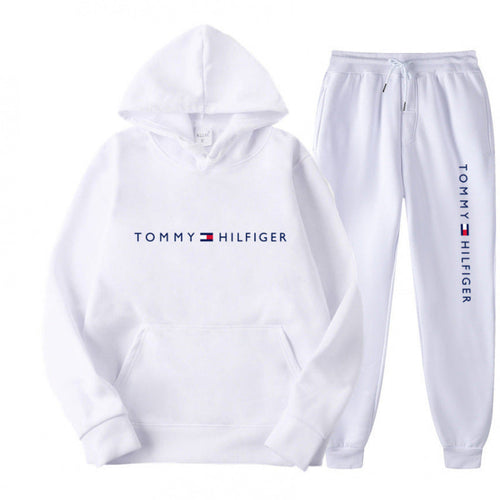 Survêtement molletonné pour femme avec pull à capuche confortable et pantalon de jogging décontracté