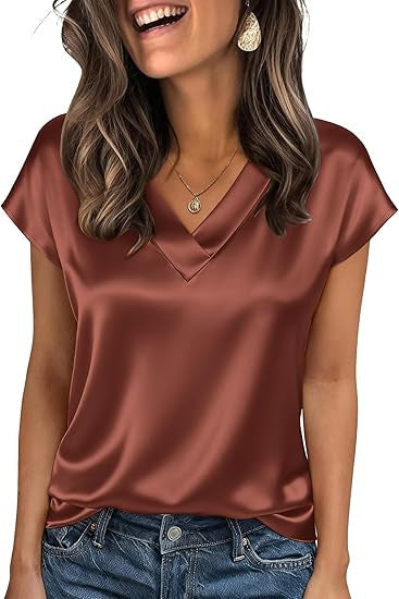 Damen Satinbluse