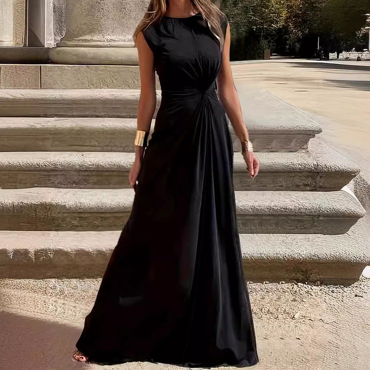 Damen Maxikleid mit Elegantem Knoten-Detail und Fließendem Schnitt