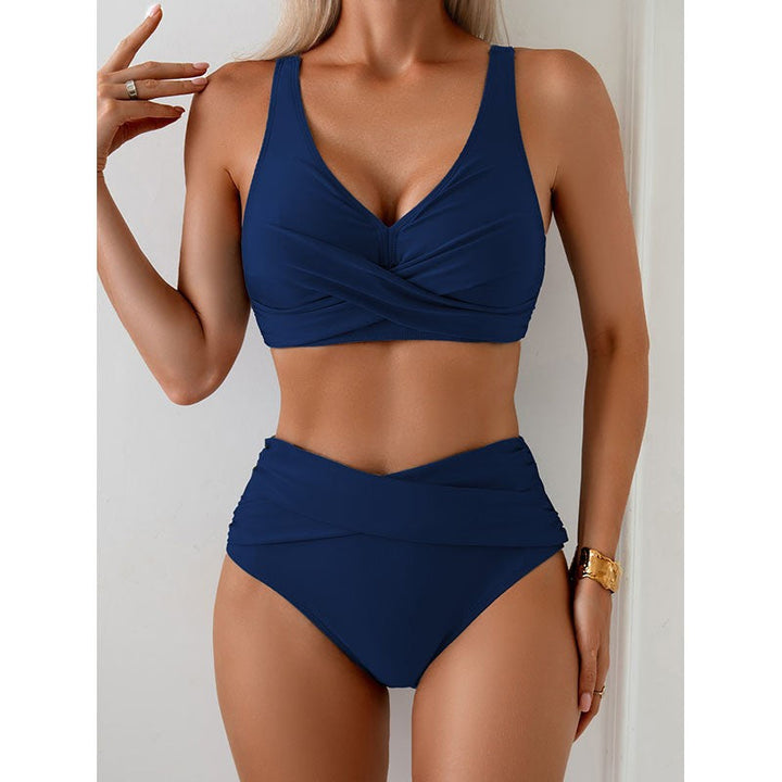 Damen Hochtailliertes Bikini-Set mit raffiniertem Wickeldesign