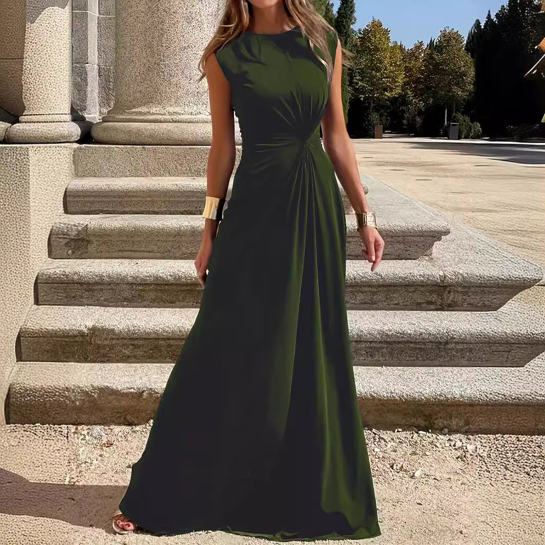 Damen Maxikleid mit Elegantem Knoten-Detail und Fließendem Schnitt