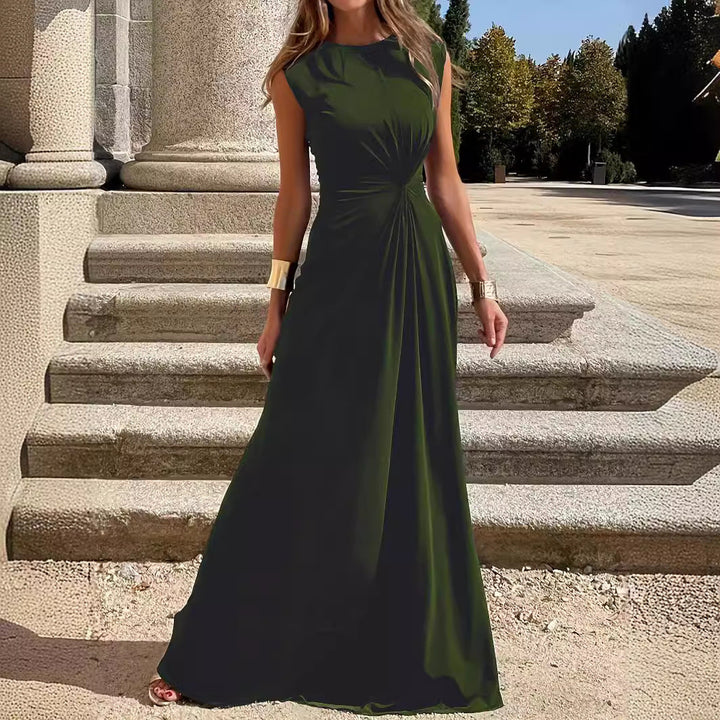 Damen Maxikleid mit Elegantem Knoten-Detail und Fließendem Schnitt