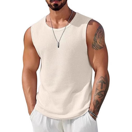 Herren Sportliches Tanktop mit atmungsaktiver Wabenstruktur