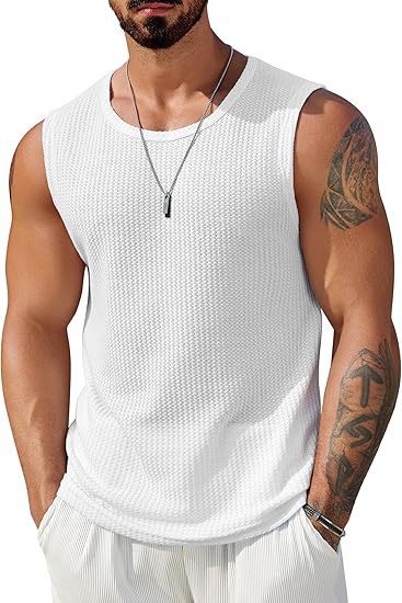 Herren Sportliches Tanktop mit atmungsaktiver Wabenstruktur
