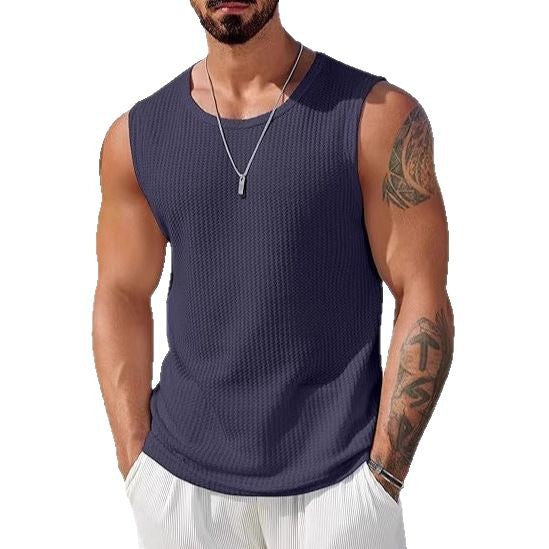 Herren Sportliches Tanktop mit atmungsaktiver Wabenstruktur