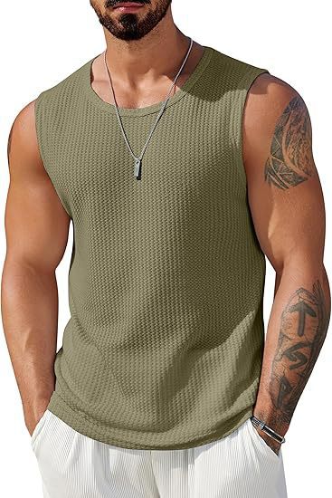 Herren Sportliches Tanktop mit atmungsaktiver Wabenstruktur