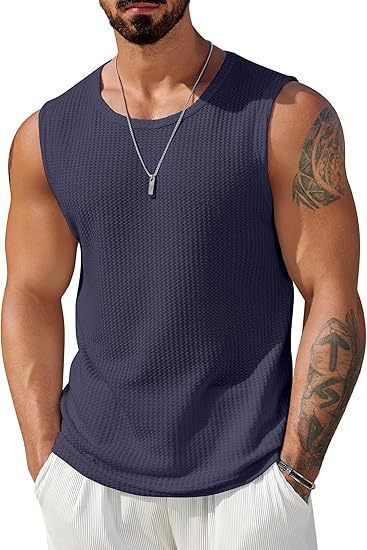 Herren Sportliches Tanktop mit atmungsaktiver Wabenstruktur
