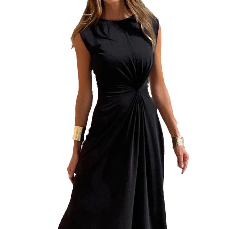 Damen Maxikleid mit Elegantem Knoten-Detail und Fließendem Schnitt