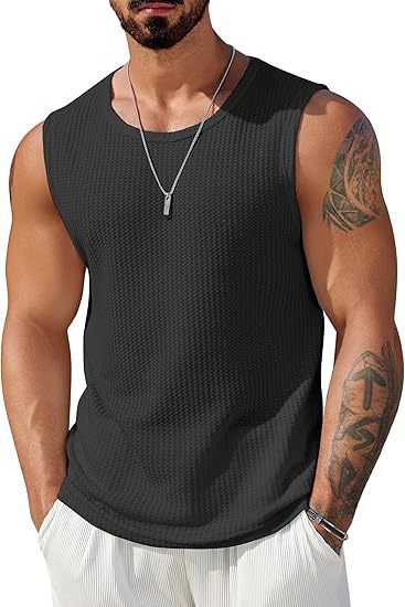 Herren Sportliches Tanktop mit atmungsaktiver Wabenstruktur