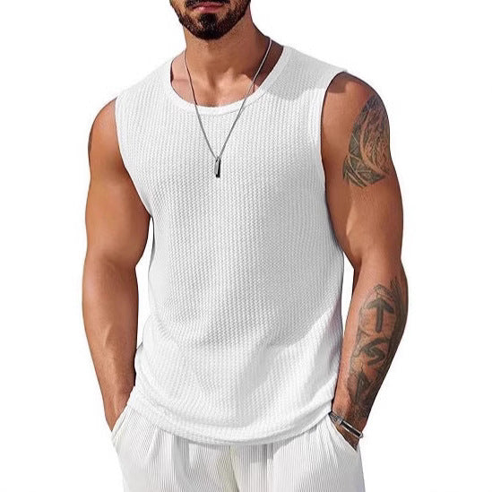 Herren Sportliches Tanktop mit atmungsaktiver Wabenstruktur