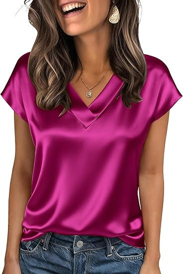 Damen Satinbluse