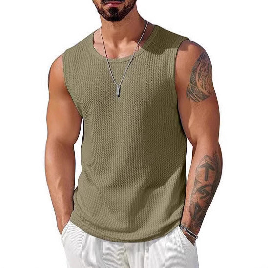 Herren Sportliches Tanktop mit atmungsaktiver Wabenstruktur
