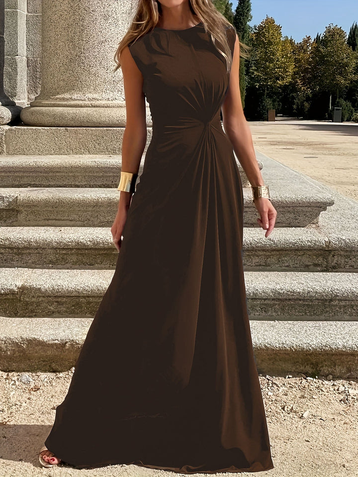 Damen Maxikleid mit Elegantem Knoten-Detail und Fließendem Schnitt