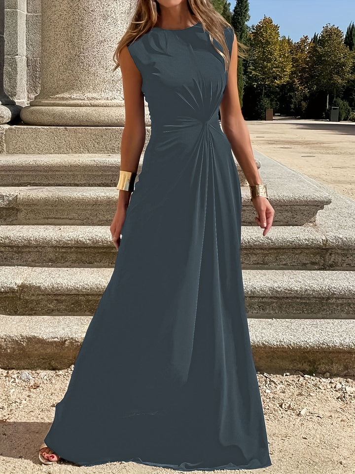 Damen Maxikleid mit Elegantem Knoten-Detail und Fließendem Schnitt