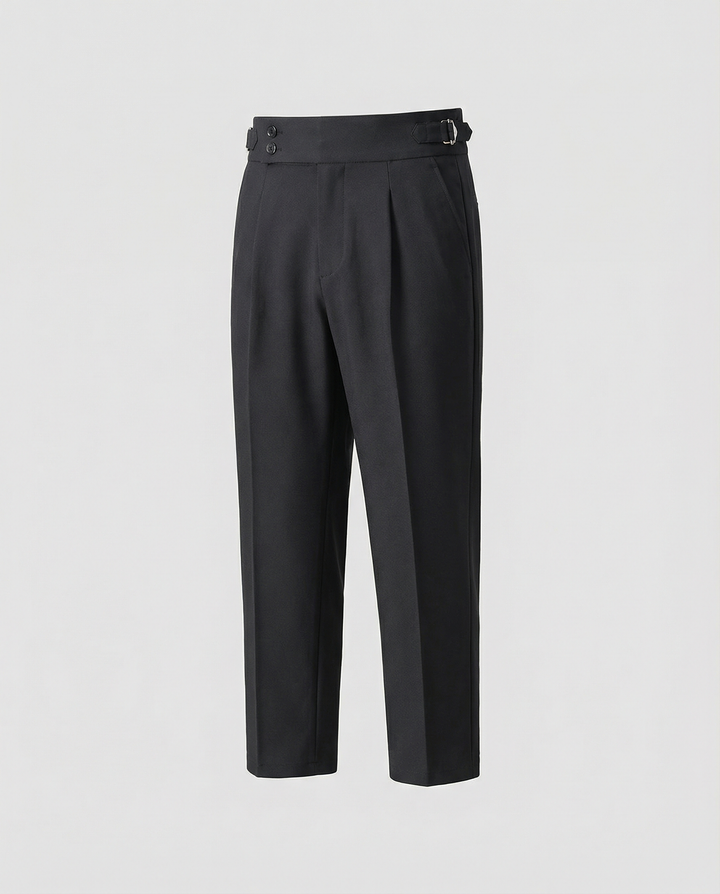 Herren Elegante Freizeithose mit hohem Bund