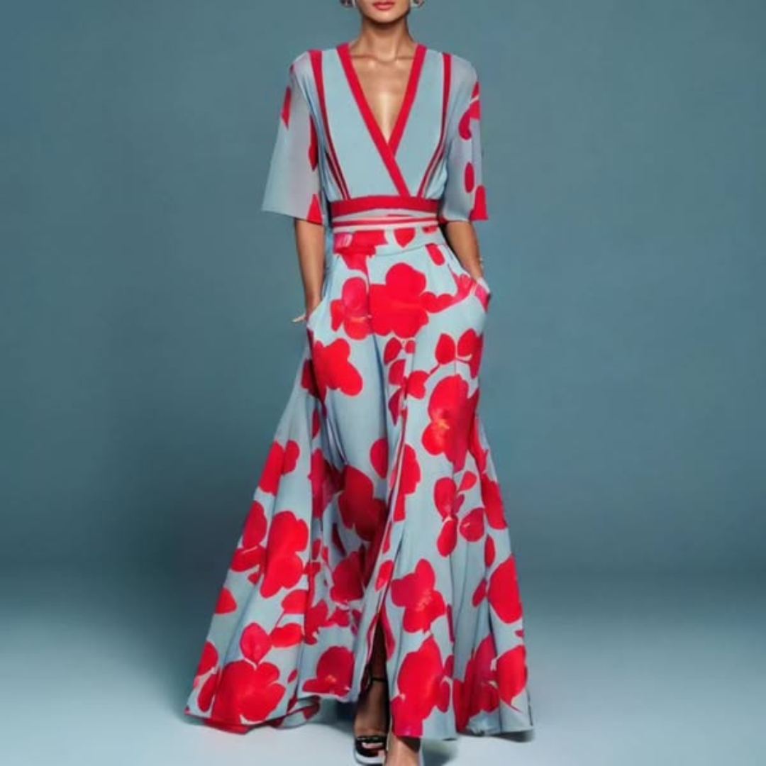 Elegantes Blumenkleid