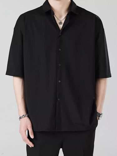 Chemise de loisirs à manches courtes pour homme, grandes tailles