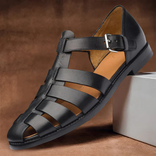 Herren Bequem Sandalen Schwarz
