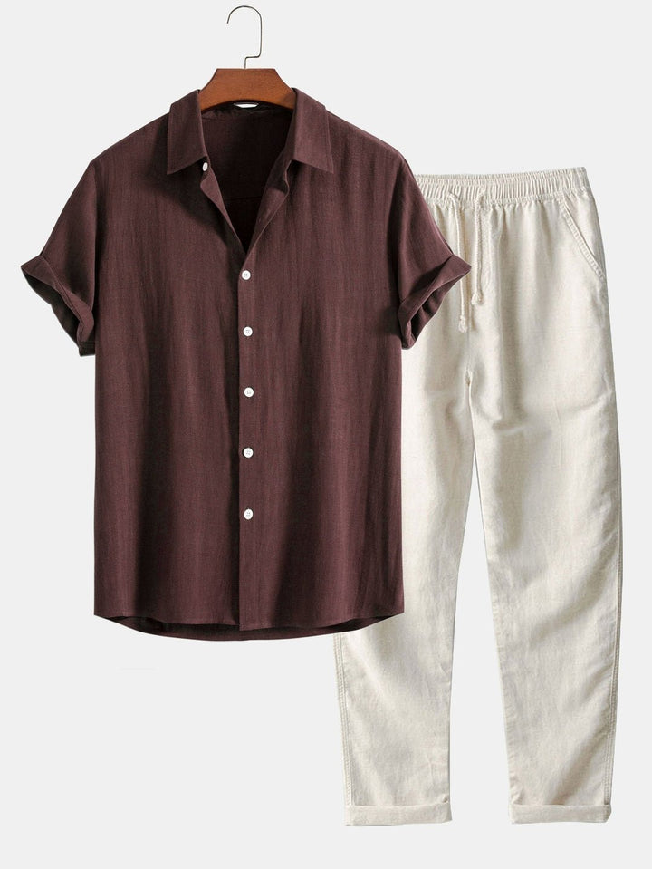 Herren Sommer Satz mit Shirt und Shorts Leicht, Atmungsaktiv & Stilvoll
