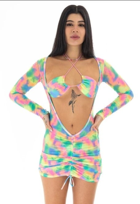 Cotton Candy Neon Strandjurkje - Multifunctionele Cover-Up